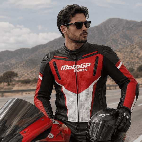 Blouson Moto Cuir Racing Ventilé Phantom Airflow