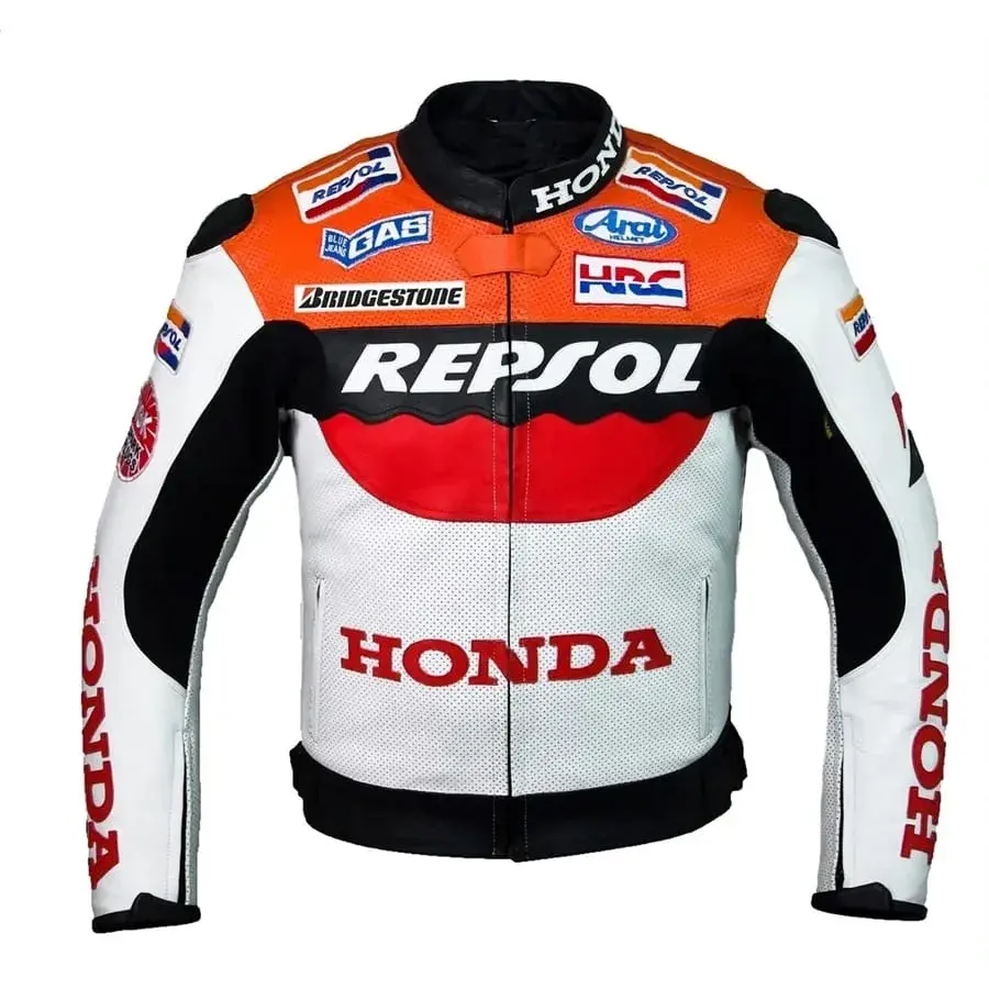 Veste Moto Homme Honda Repsol en Cuir