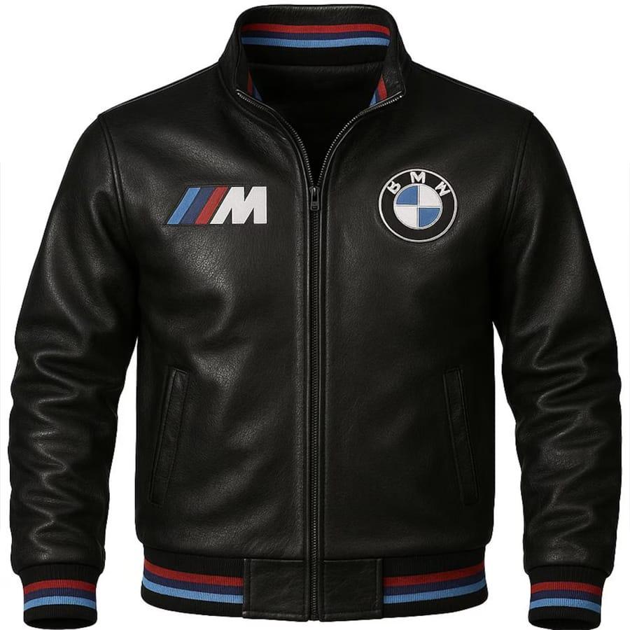 Nouvelle Veste en Cuir BMW M Power – Veste Sport avec Broderie Détaillée