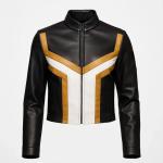 Hawk-Girl Cropped Leather Jacket