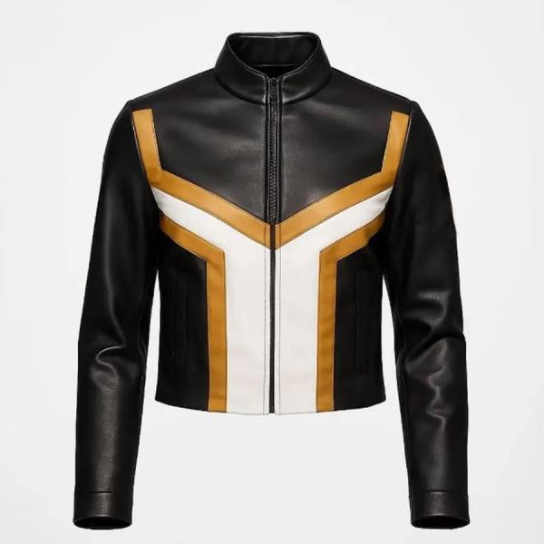 Hawk-Girl Cropped Lederjacke