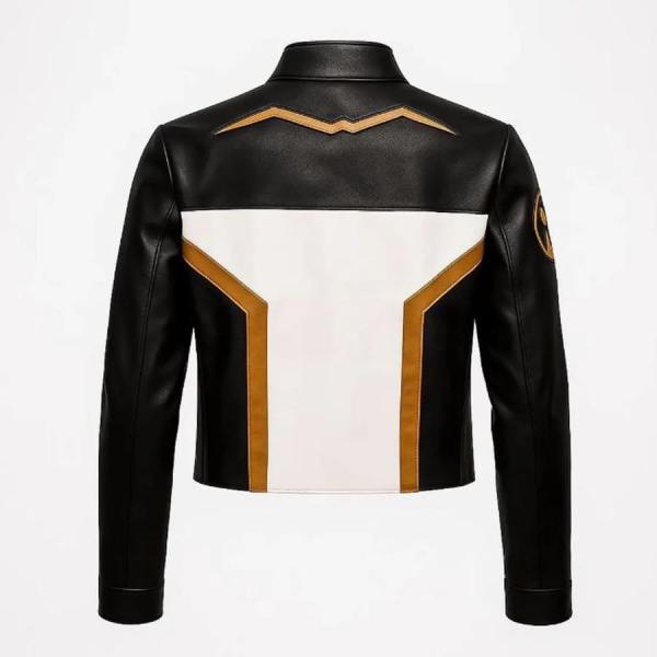 Hawk-Girl Cropped Leather Jacket