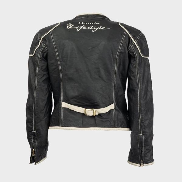 Honda x Suomy 2007 Schwarze Motorrad Lederjacke