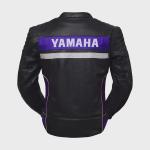 Handgefertigte Yamaha Biker Lederjacke aus Rindsleder
