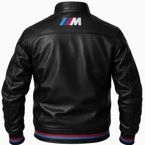 Nouvelle Veste en Cuir BMW M Power – Veste Sport avec Broderie Détaillée