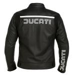 Ducati 80er Herren Schwarze Leder-Motorradjacke