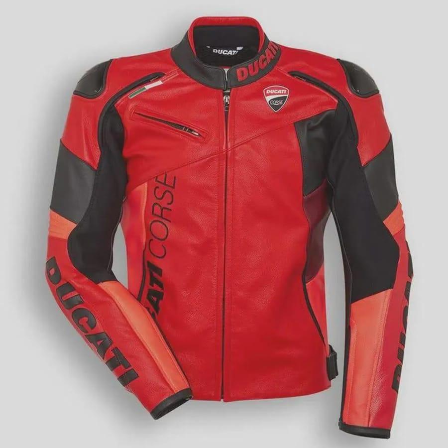 Ducati Leather Motorcycle Jacket – Men’s Premium Racing Gear