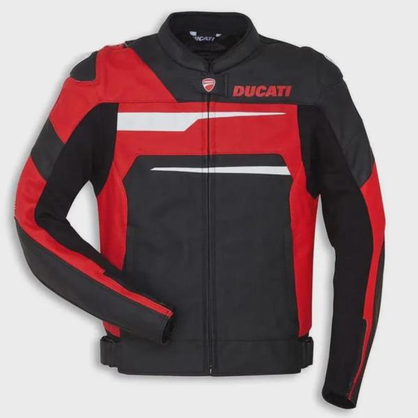 Ducati Racing Leder-Motorradjacke