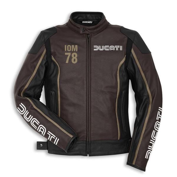 Ducati Motorrad Lederjacke aus Rindsleder