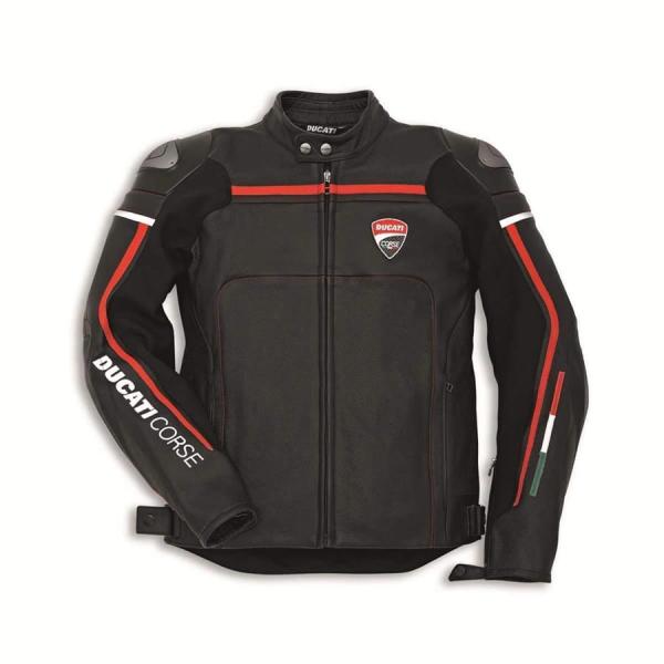 Ducati Motorrad Lederjacke aus Rindsleder mit CE-geprüftem Schutz