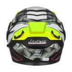 JIEKAI JK-902 Fluorescent Green Neon Dual Visor Helmet – DOT Approved with Built-In Spoiler & Red Line Accents