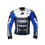 Yamaha Biker Racing Lederjacke – Handgefertigt aus Echtem Rindsleder