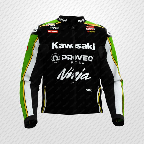 Giacca in Pelle Alex Lowes Kawasaki Ninja Racing Nera – Pro Rider Edition
