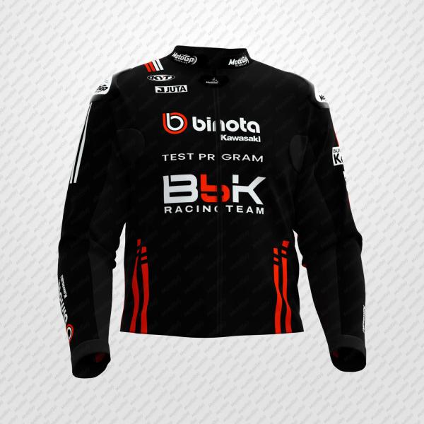 Giacca da Moto in Pelle Alex Lowes Kawasaki Bimota Team – Nera SBK 2025 Edition