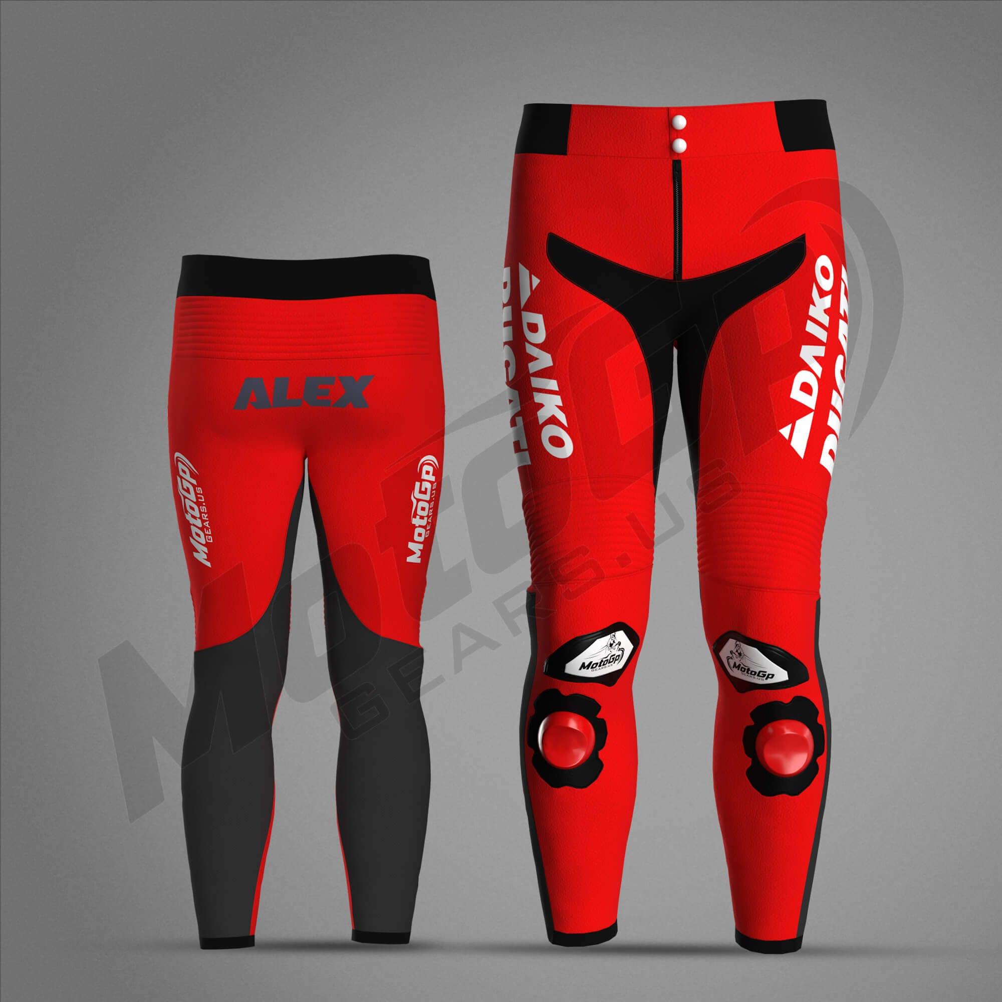 Alex Marquez Ducati Gresini MotoGP 2024 Leder-Rennhose – Rot | CE-zertifizierter Schutz