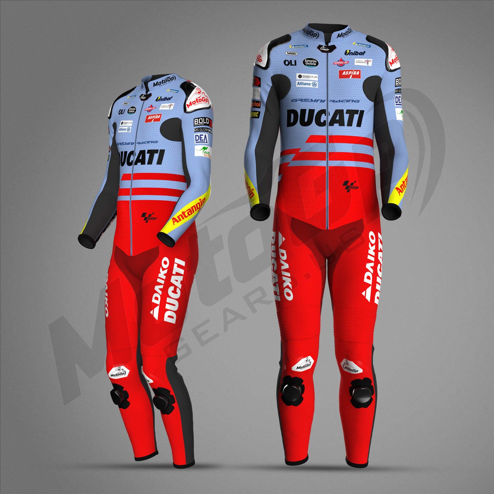 Traje de Moto Alex Marquez 2024 Ducati Gresini – Protección CE