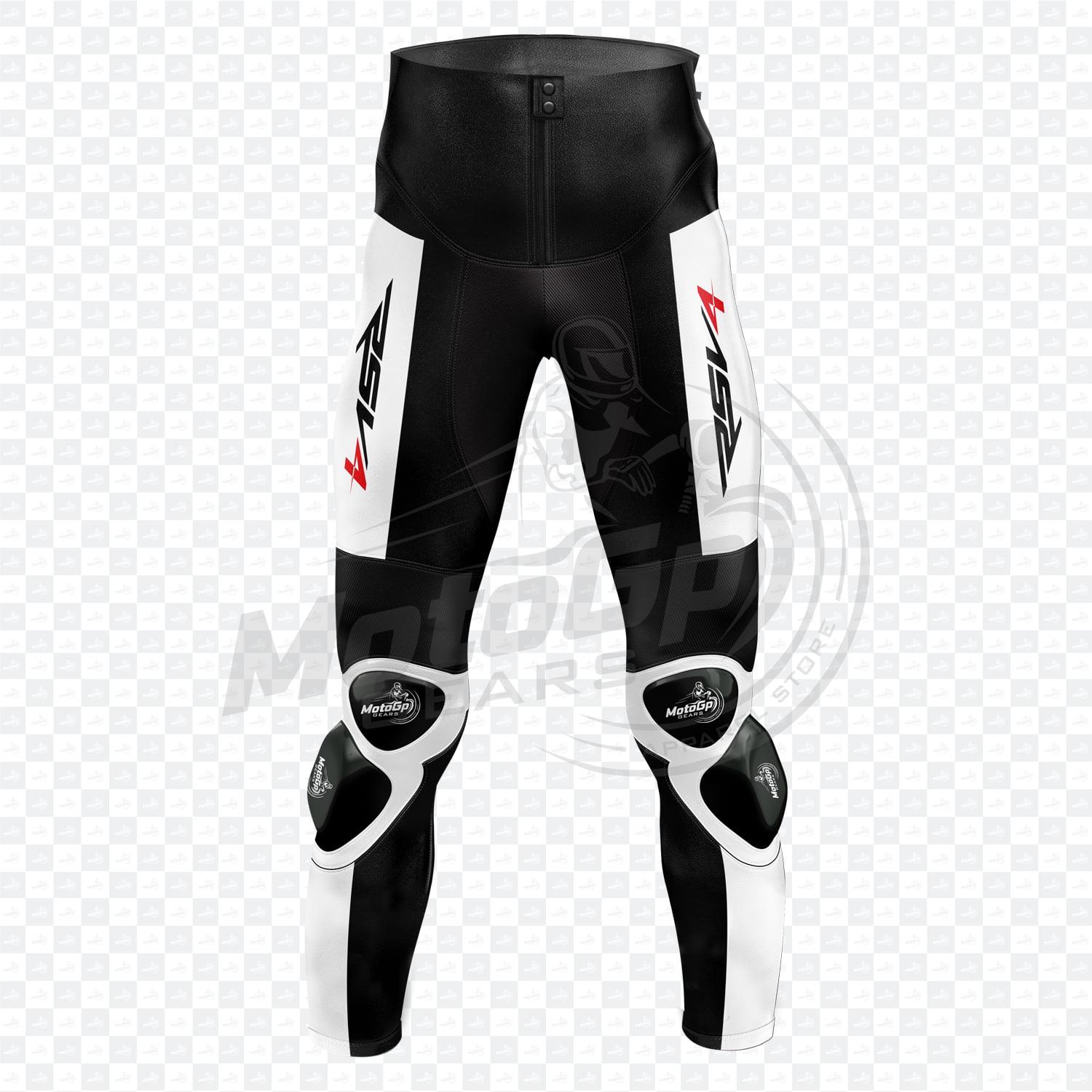 Pantalón de Cuero Moto Leon Haslam Aprilia