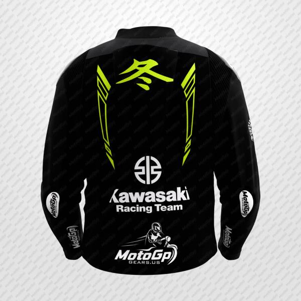 Chaqueta de Cuero Negra Axel Bassani Kawasaki – Edición Personalizada