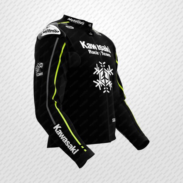 Chaqueta de Cuero Negra Axel Bassani Kawasaki – Edición Personalizada