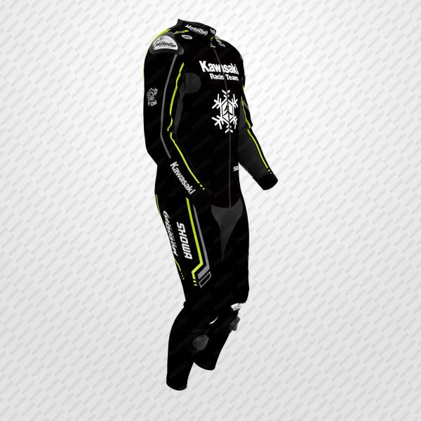 Axel Bassani Kawasaki Winter Racing Leather Moto Suit