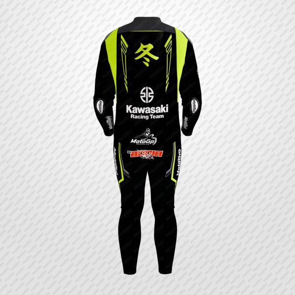 Axel Bassani Kawasaki Winter Racing Leather Moto Suit