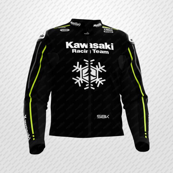 Giacca in Pelle Nera Axel Bassani Kawasaki – Edizione Personalizzata