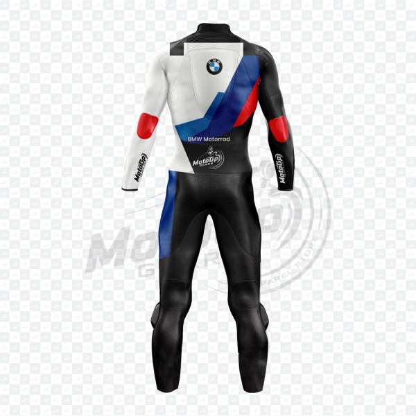 Traje de Carreras Alpino Ultra-BMW Cuero Blanco – MotoGP Gears USA