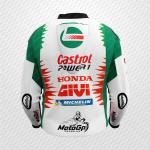 Giacca da Moto in Pelle Johann Zarco Castrol Honda 2025 – Edizione Pro