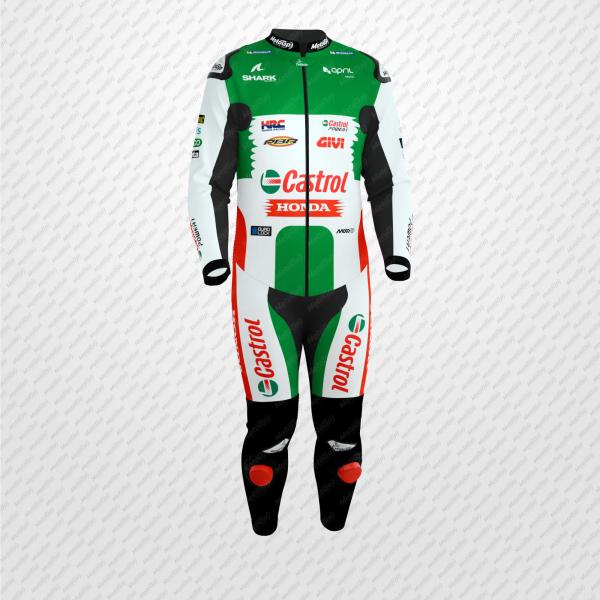 Johann Zarco Castrol Honda 2025 Leather Racing Suit – Custom Made