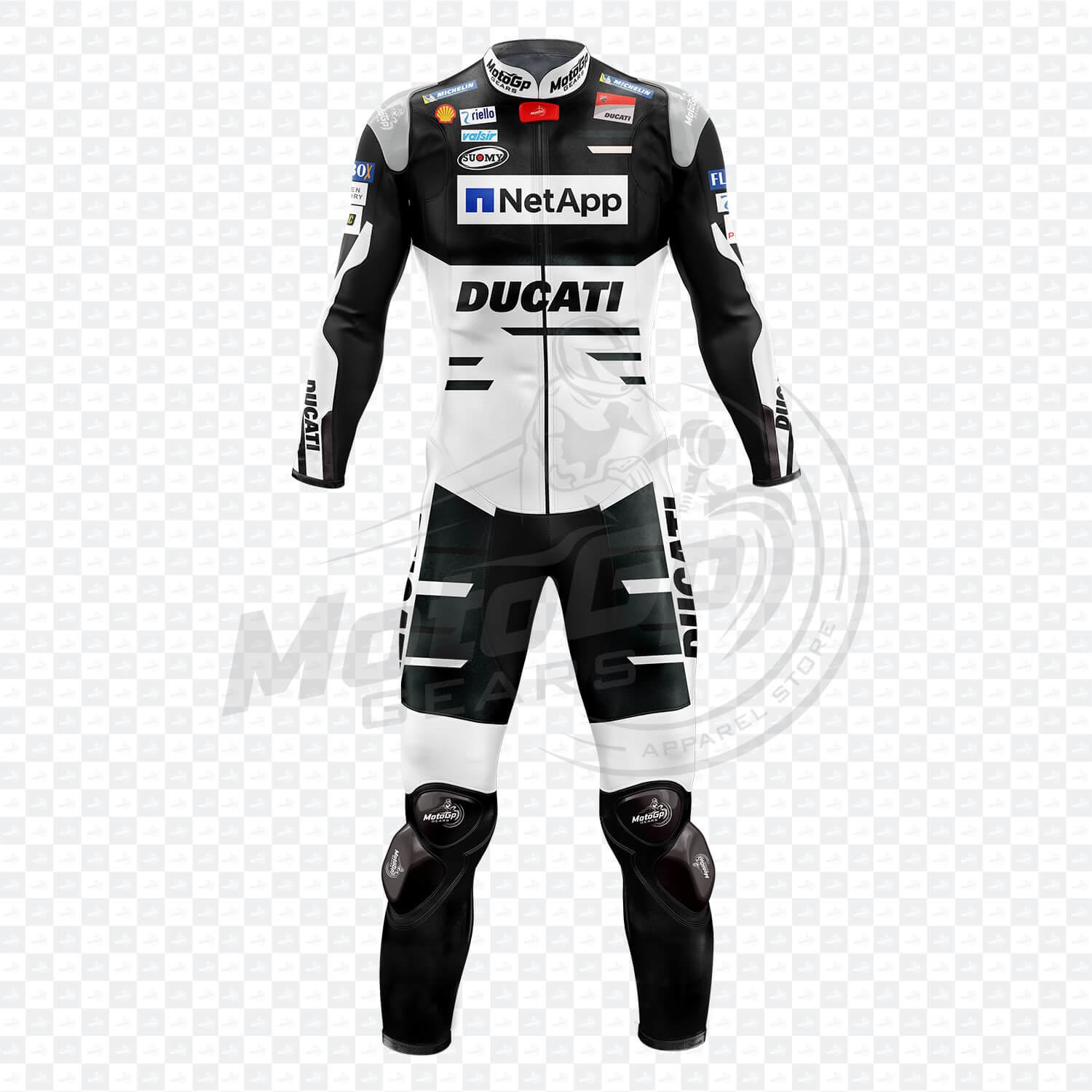 Ducati Andrea Dovizioso 2018 Racing Black One or Two Piece Motorcycle Suit