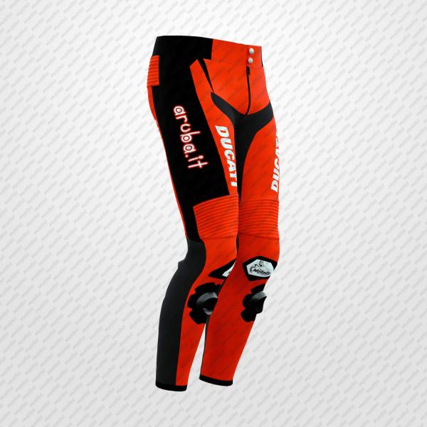 Pantaloni da Corsa Nicolo Bulega Ducati Aruba.it 2025 – Pelle Premium Certificata CE