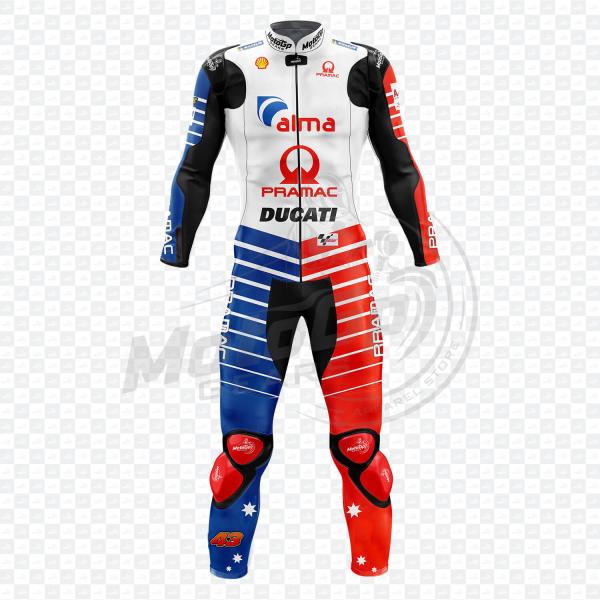 Combinaison Moto Ducati Jack Miller 2019 en Cuir de Course