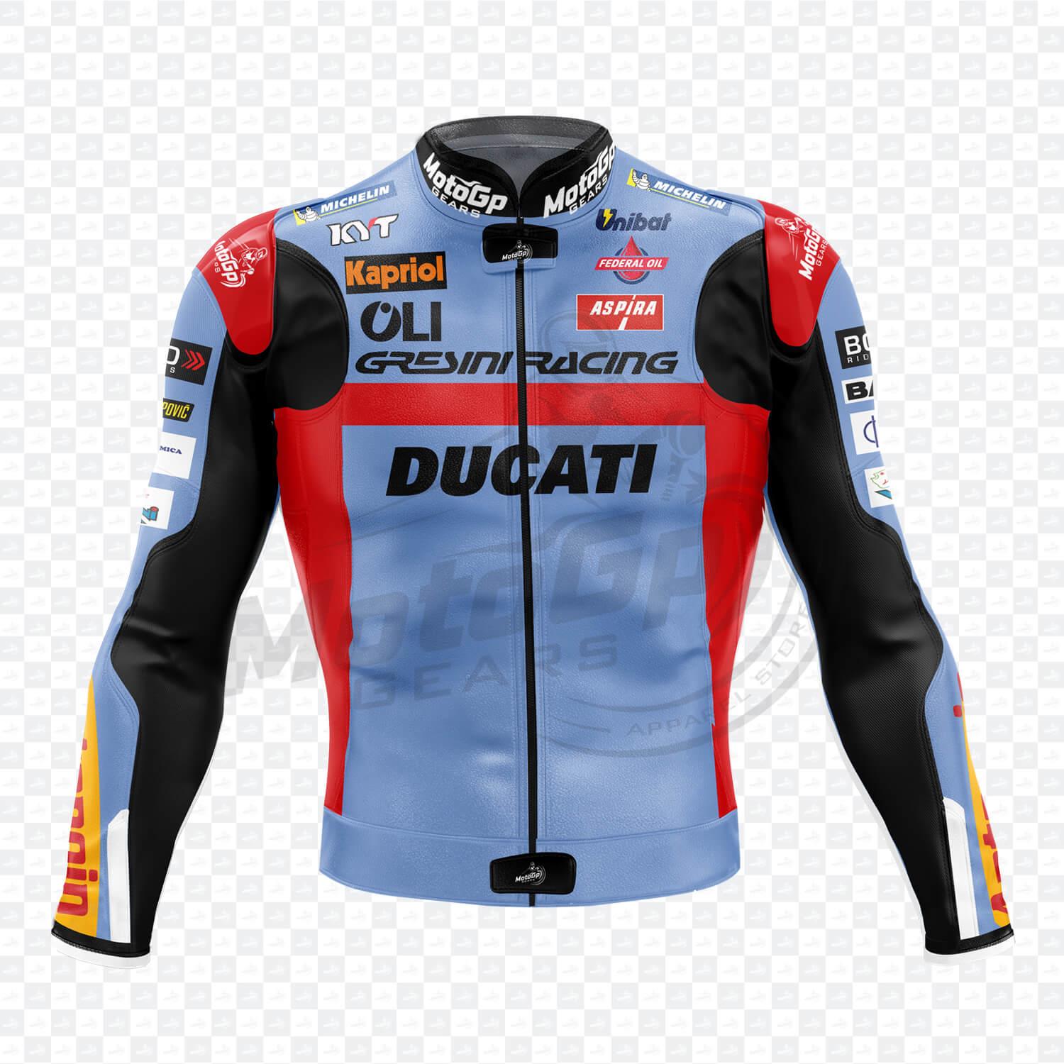 Enea Bastianini Ducati MotoGP 2022 Leather Racing Jacket – Genuine Cowhide