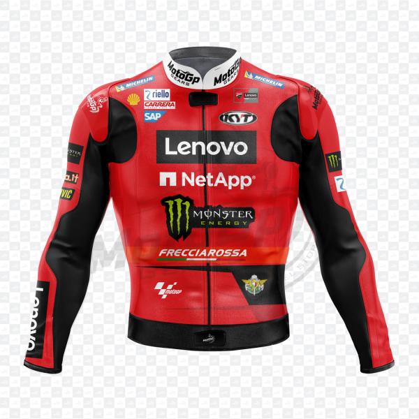 Giacca in Pelle Enea Bastianini MotoGP 2023 Ducati – Replica Ufficiale