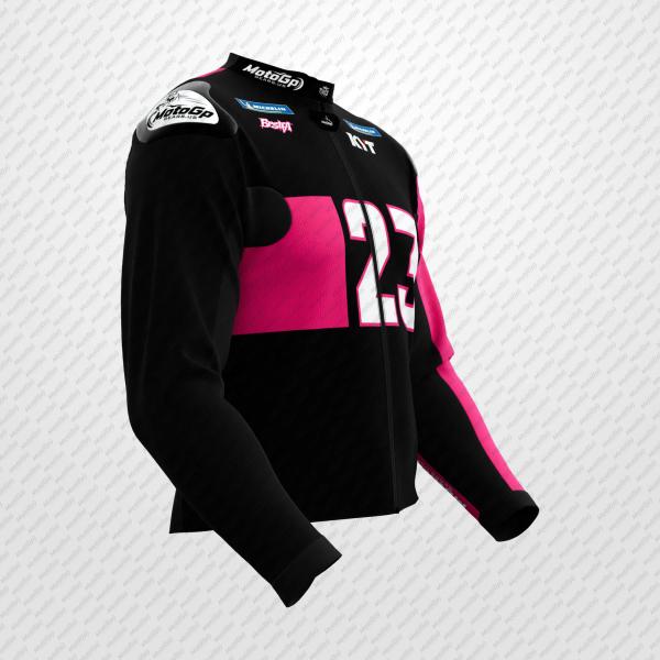 Giacca da Corsa in Pelle Enea Bastianini – 2024 Black Edition