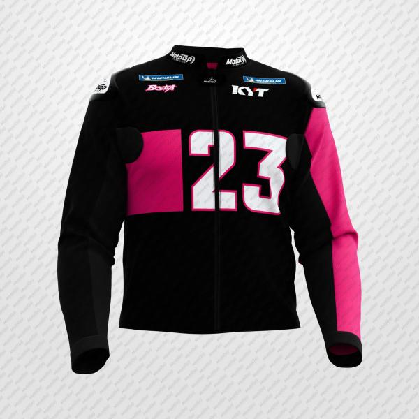 Giacca da Corsa in Pelle Enea Bastianini – 2024 Black Edition