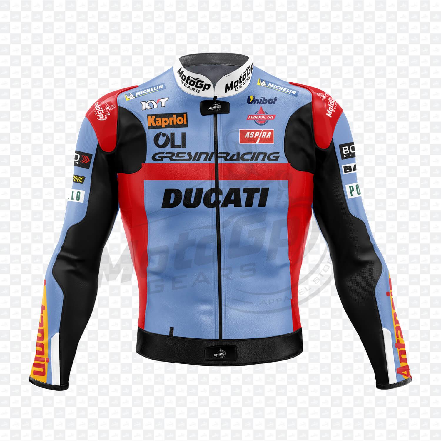 Fabio Di Giannantonio 2022 Sky Blue MotoGP Leather Jacket – Genuine Cowhide
