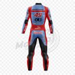 Traje de cuero Ducati azul cielo Fabio Di Giannantonio