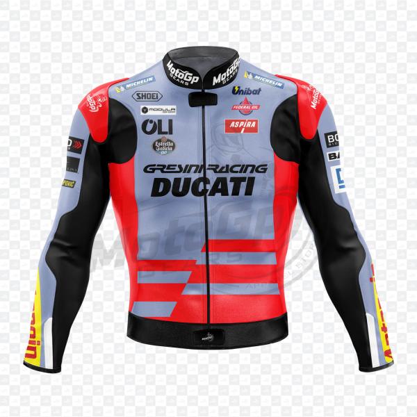 Giacca in Pelle Fabio Di Giannantonio Team Gresini 2023 MotoGP – Replica Ufficiale