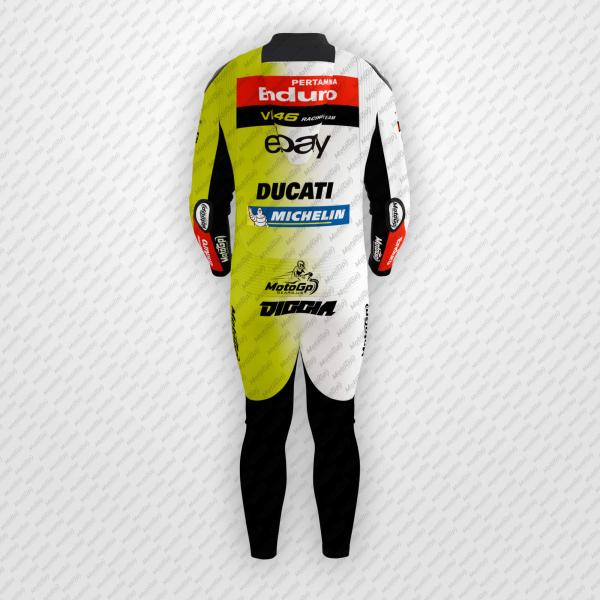 Combinaison Moto Fabio Di Giannantonio VR46 Team Ducati 2025 – Cuir Premium Certifiée CE