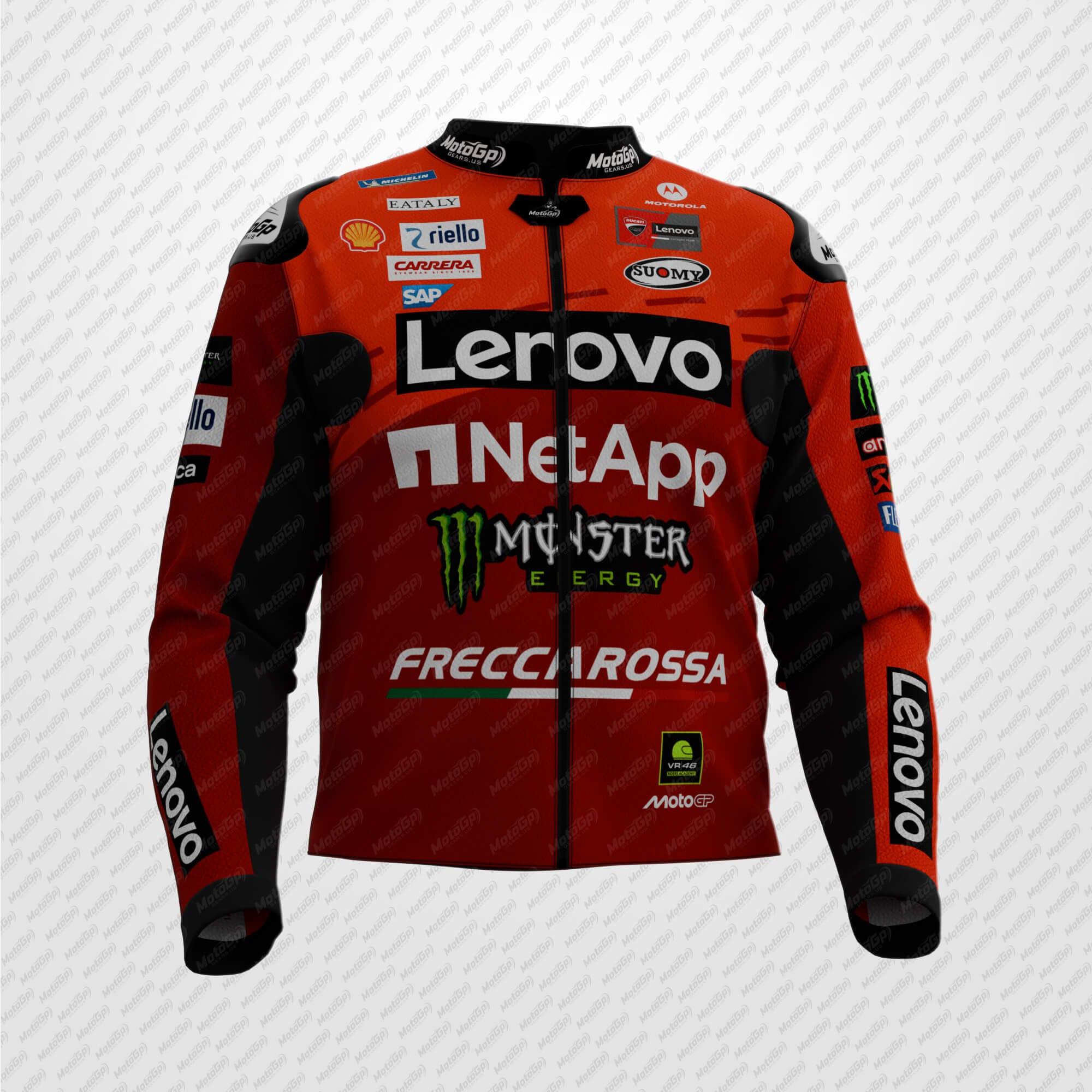 Francesco Bagnaia 2025 Lenovo Ducati MotoGP Leder-Rennjacke – Premium CE-zertifiziert