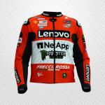 Chaqueta de Cuero Francesco Bagnaia Ducati Lenovo Racing – Edición 2024