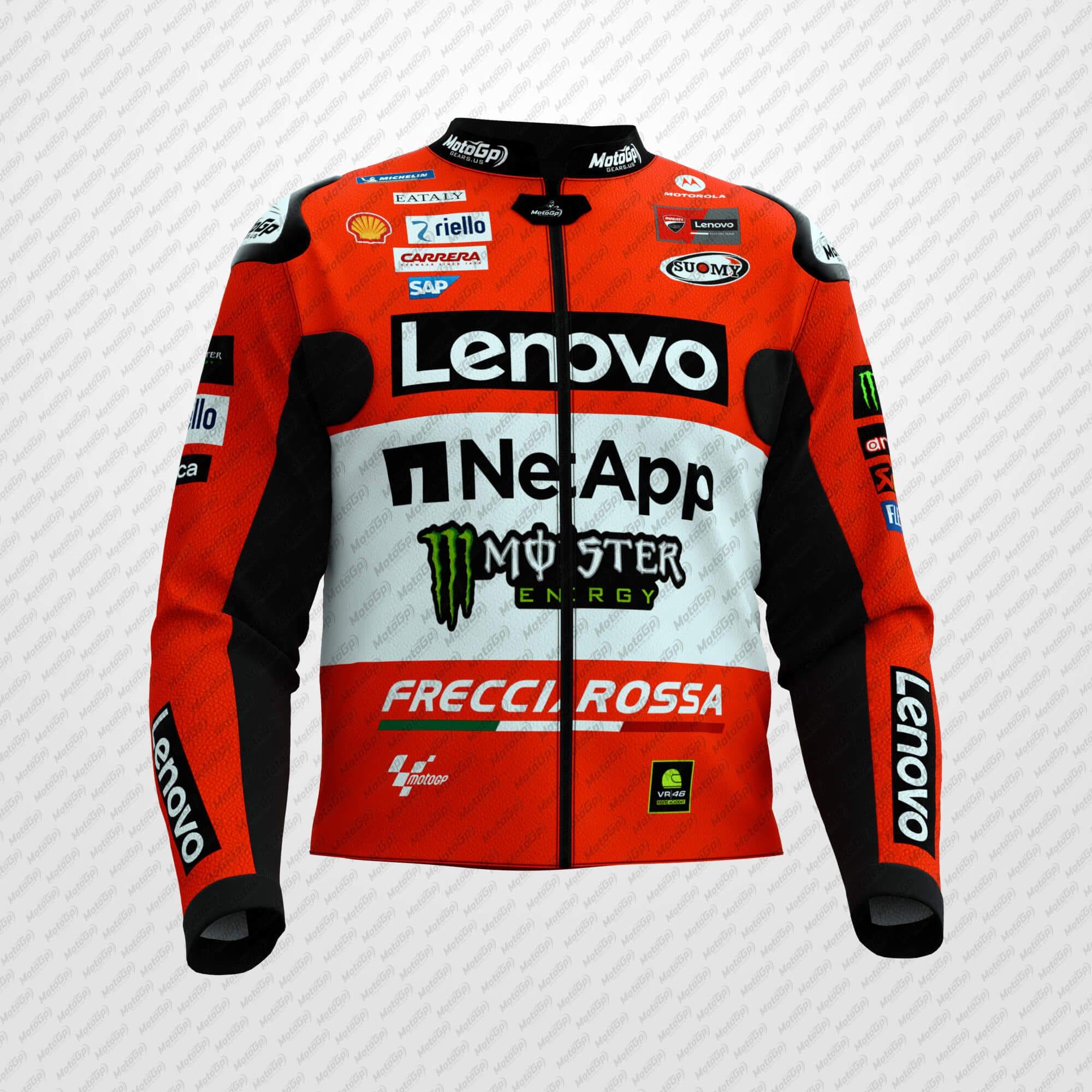 Chaqueta de Cuero Francesco Bagnaia Ducati Lenovo Racing – Edición 2024