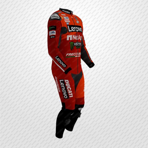 Combinaison en Cuir Francesco Bagnaia Lenovo Ducati MotoGP – Édition Premium Certifiée CE