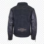Harley Davidson Leather Sleeve Denim Jacket