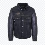 Harley Davidson Leather Sleeve Denim Jacket