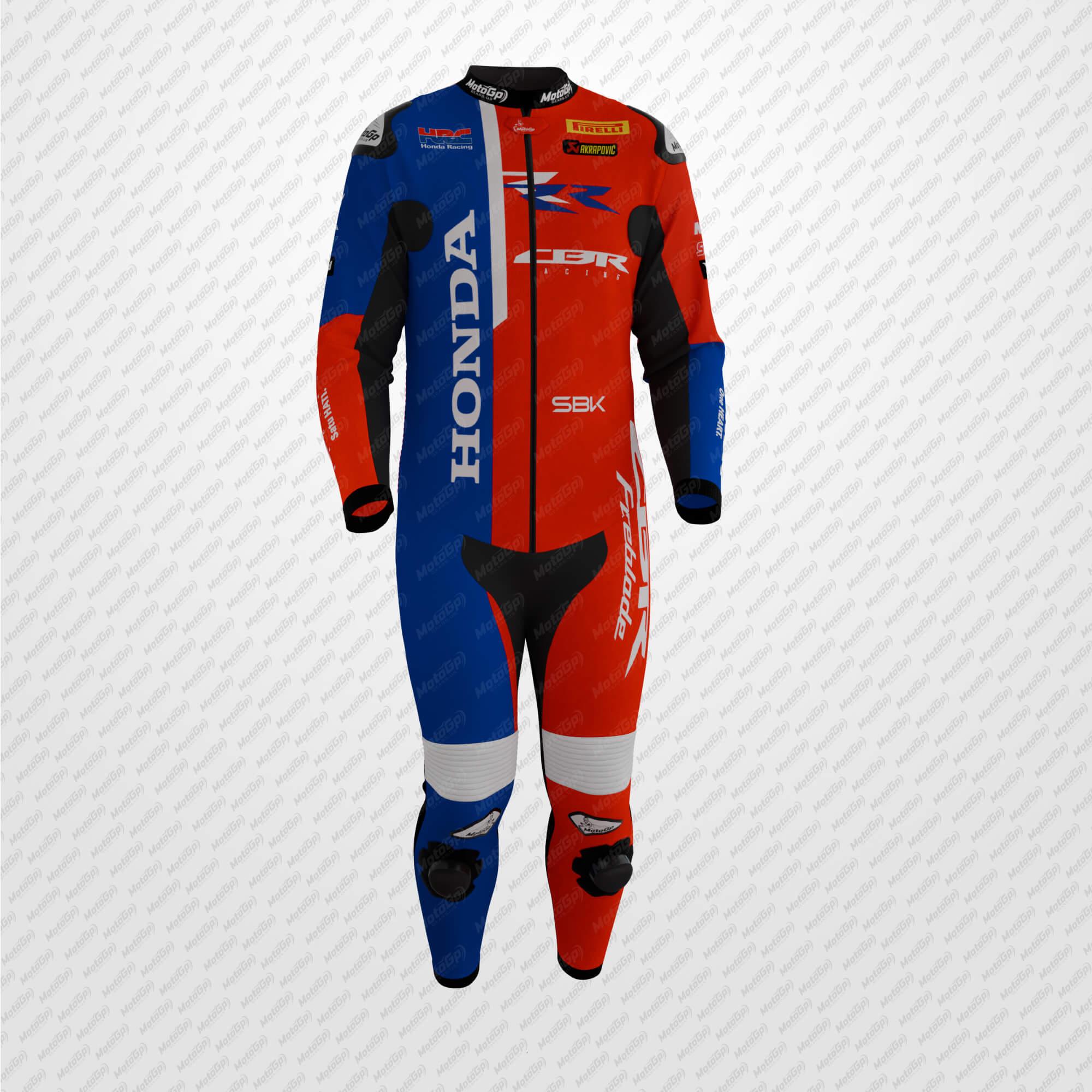 Combinaison en Cuir Iker Lecuona Honda SBK 2025 – Édition Premium Certifiée CE