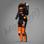 Combinaison en cuir Jack Miller KTM Red Bull 2024 Noir & Orange – Protection CE