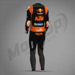 Combinaison en cuir Jack Miller KTM Red Bull 2024 Noir & Orange – Protection CE