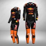 Jack Miller KTM Red Bull 2024 Moto Racing Suit - Black and Orange